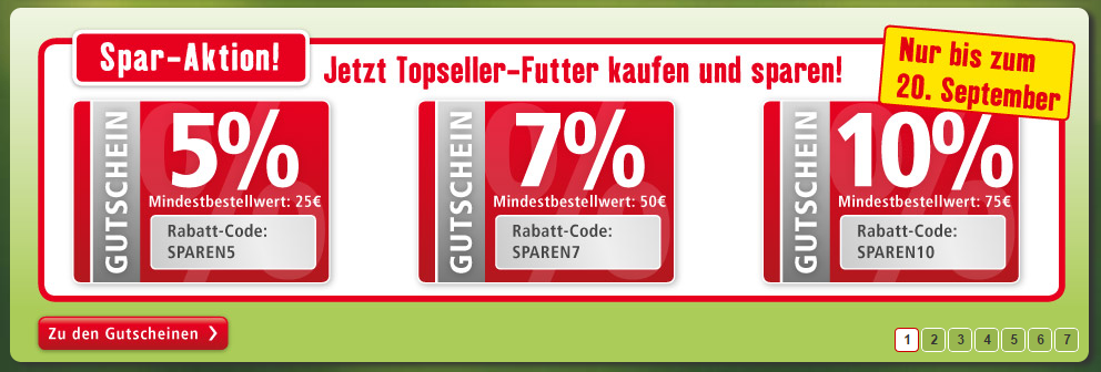 Rabattaktion bei Fressnapf- spare bis zu 5, 7 oder 10% auf deine nächste Bestellung sparen fressnapf