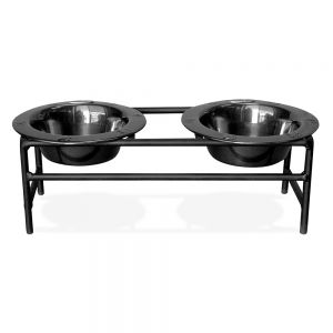 58623 PLA Platinum Pets Modern Diner Doppelnapfstaender Midnight Black 5