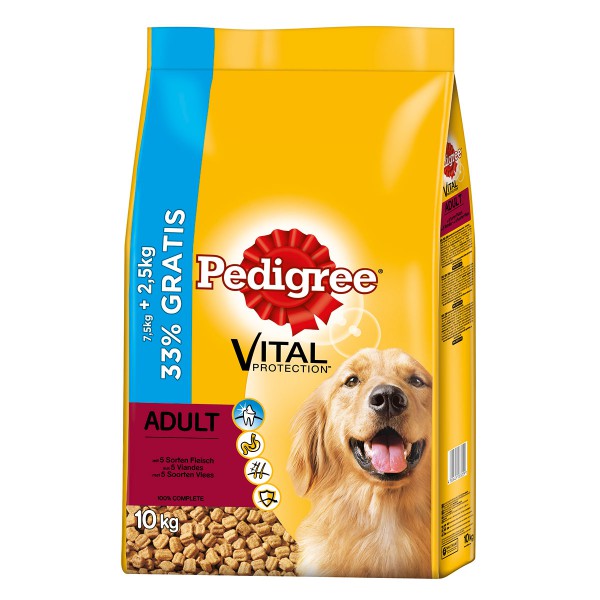 Pedigree Adult mit 5 Sorten Fleisch 7 5 plus 2 5 kg