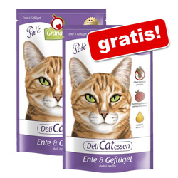 2 x 85 g granatapet delicatessen pouch ente gefluegel gratis