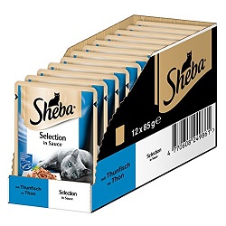 sheba selection in sauce thunfisch 12 x 85 g