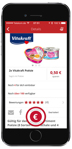 scondoo vitakraft poesie cashback 50 cent pro 2 stueck
