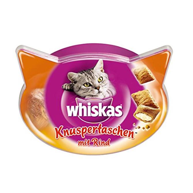 whiskas knuspertaschen katzensnacks mit rind