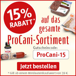 15 prozent rabatt pro cani sortiment zooroyal