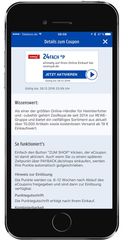 24 fach payback punkte coupon app