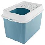 Rotho MyPet Katzentoilette Berty mit Top Eingang aqua weiss