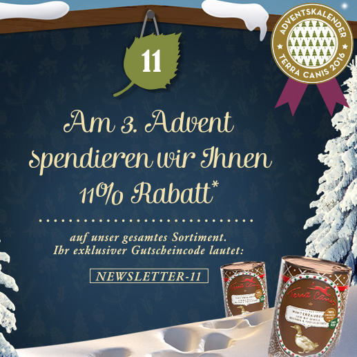 terra canis 3 advent 11 prozent auf alles