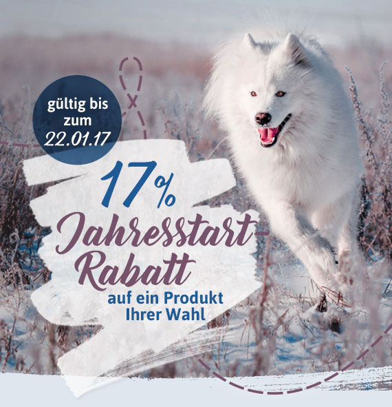 17 prozent jahresstart rabatt alsa hundewelt 2017