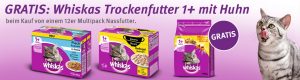 zooroyal aktion whiskas trockenfutter gratis banner
