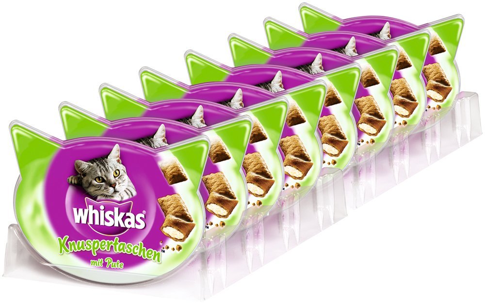 Amazon Angebot des Tages: Whiskas-Katzenfutter und Snacks bis -52% reduziert whiskas knuspertaschen mit pute 8 x 60 g