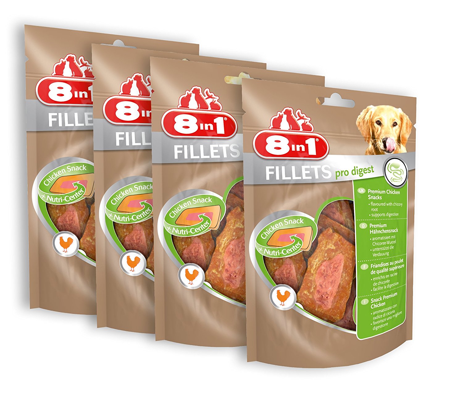 8in1 fillets pro breath hunde leckerlis premium chicken 4 x 80 g amazon