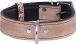 knuffelwuff 13910 lederhalsband hund beige amazon