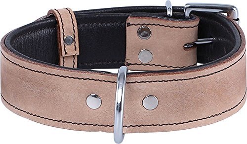 knuffelwuff 13910 lederhalsband hund beige amazon