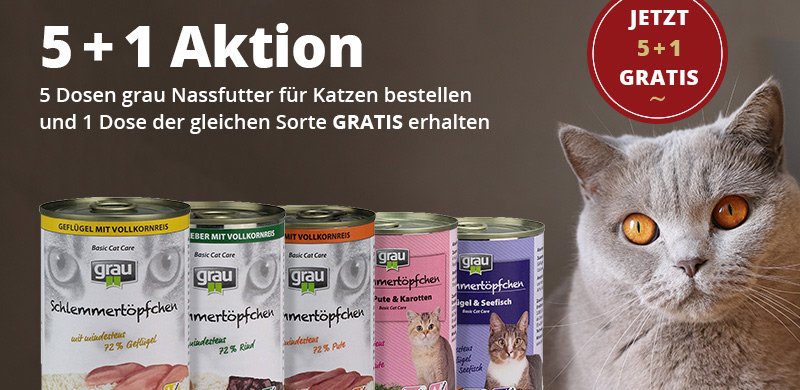 grau Katzen Nassfutter 5 1 Aktion pets premium
