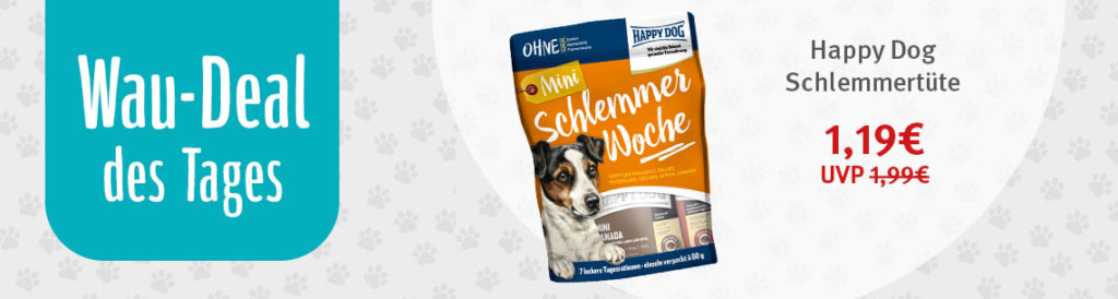 happy dog wau deal des tages schlemmertuete