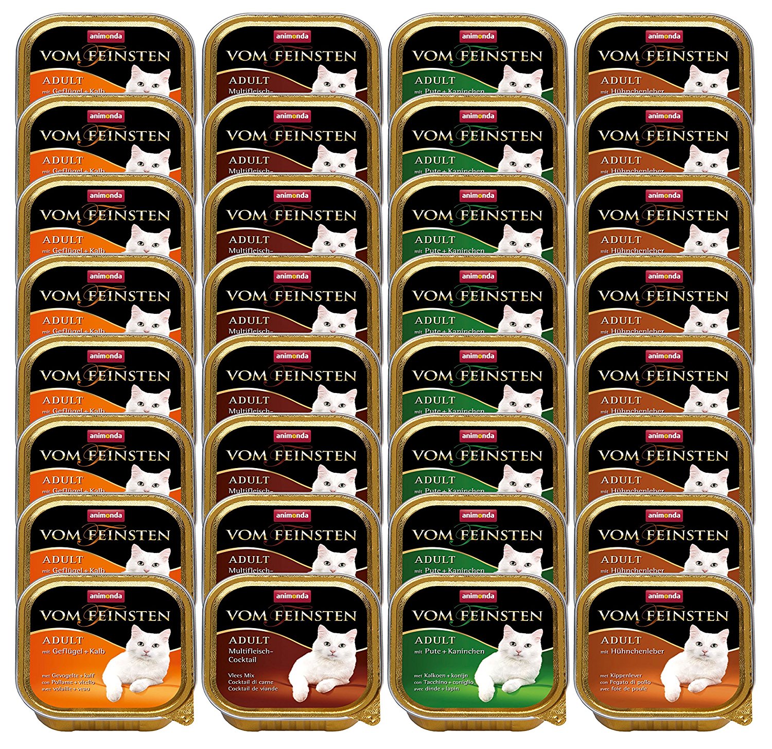 Diverse Sorten Animonda vom Feinsten Katzenfutter 32 x 100 g im Blitzangebot bei Amazon für je 12,74 € (Kitten + Adult) animonda vom feinsten mix gefluegel kreation 32 x 100 g amazon