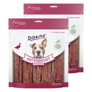 dokas hundesnack entenbrust in streifen 2x500g