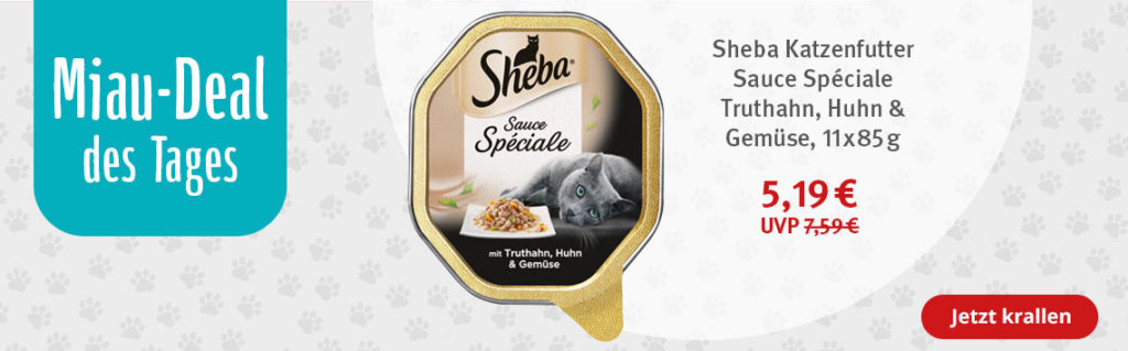 zooroyal miau deal sheba katzenfutter sauce speciale teaser