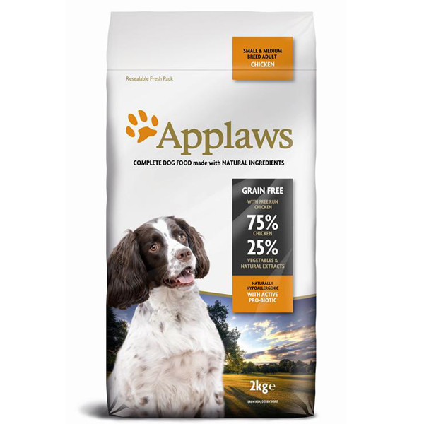 applaws dog trockenfutter adult small medium breed huhn 2 kg
