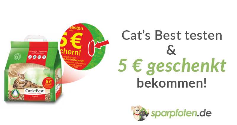 4,3 kg Cat’s Best Katzenstreu Aktionspackung kaufen und 5 € zurückbekommen (die mit rotem Aktionshinweis) cats best testen 5 euro zurueck bekommen