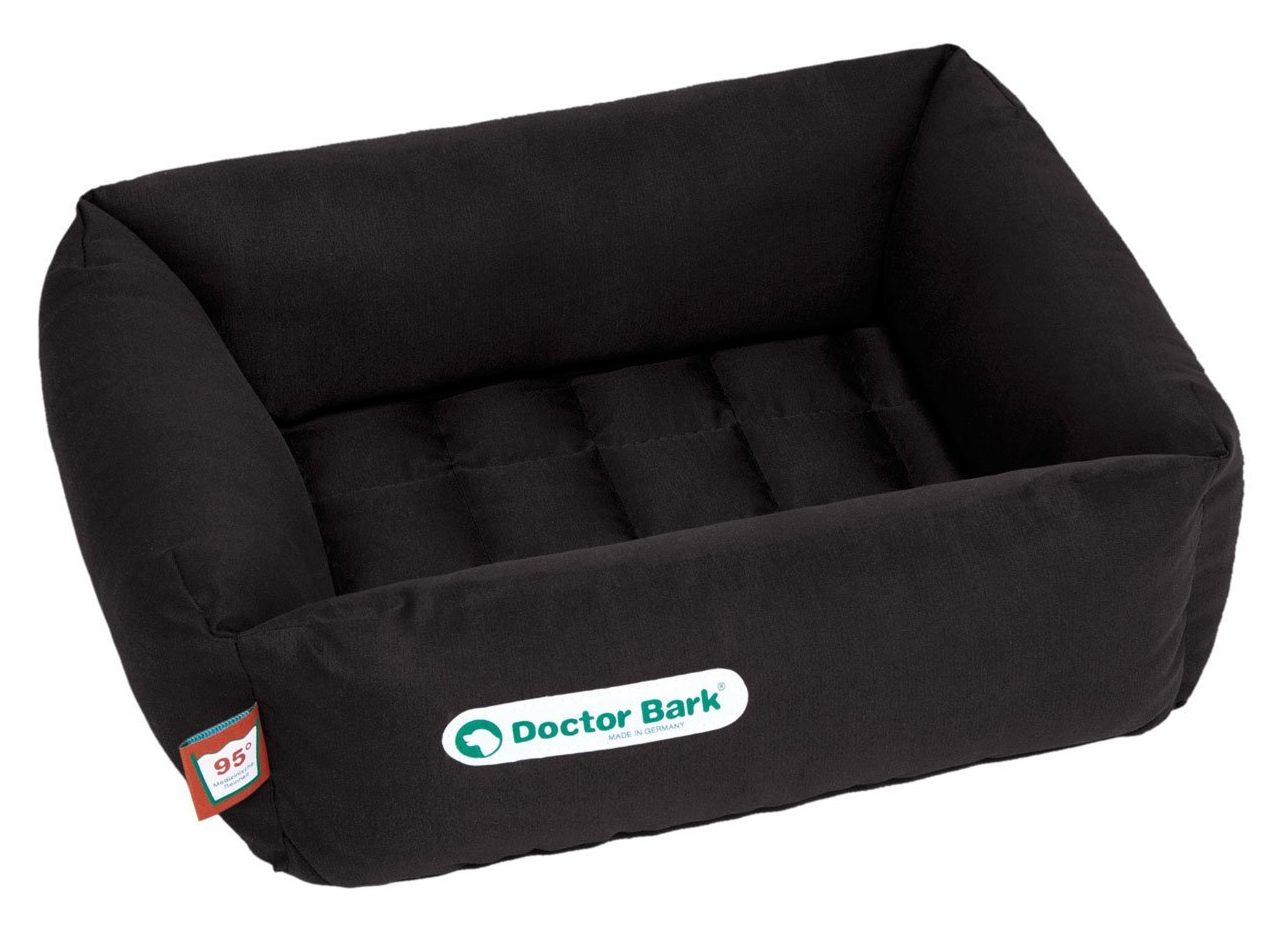 Doctor Bark Hundebett, XS (ca. 50 x 45 x 12 cm), schwarz für 15,92 € bei Amazon (auch als Katzenbett verwendbar) – VGP: 98,99 € doctor bark hundebett xs schwarz 101101 400 e1515862505607