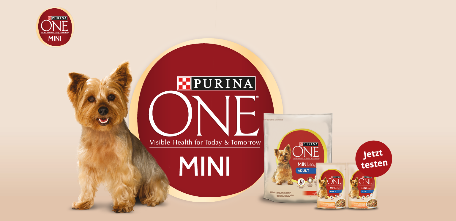 purina one mini adult 2 x 100 g gratis