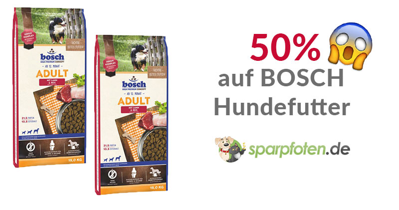 bosch hundefutter 50 prozent zooroyal