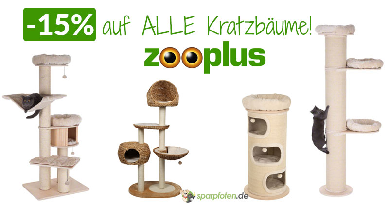 15 prozent rabatt alle kratzbaeume zooplus
