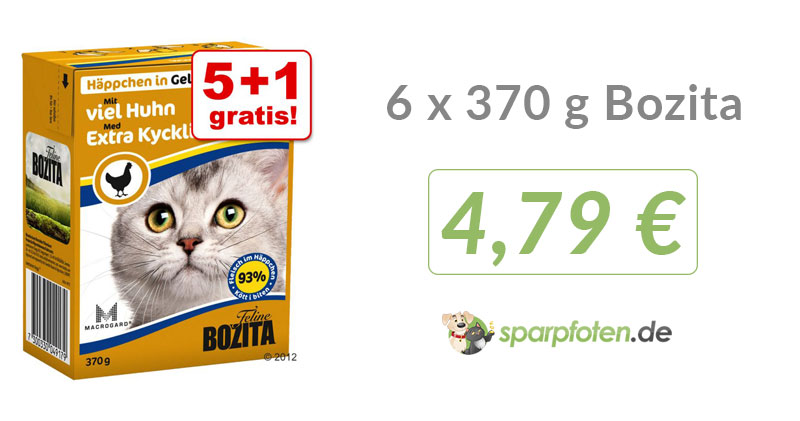 zooplus bozita 5 1 gratis 4 79euro