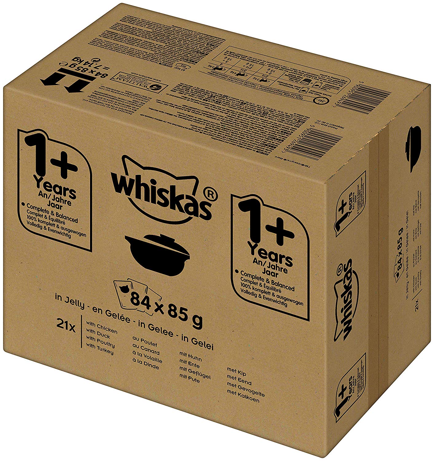 whiskas ragout gelee gefluegelauswahl 84 x 85 g amazon