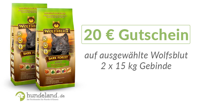 20 euro gutschein wolfsblut 2 x 15 kg hl
