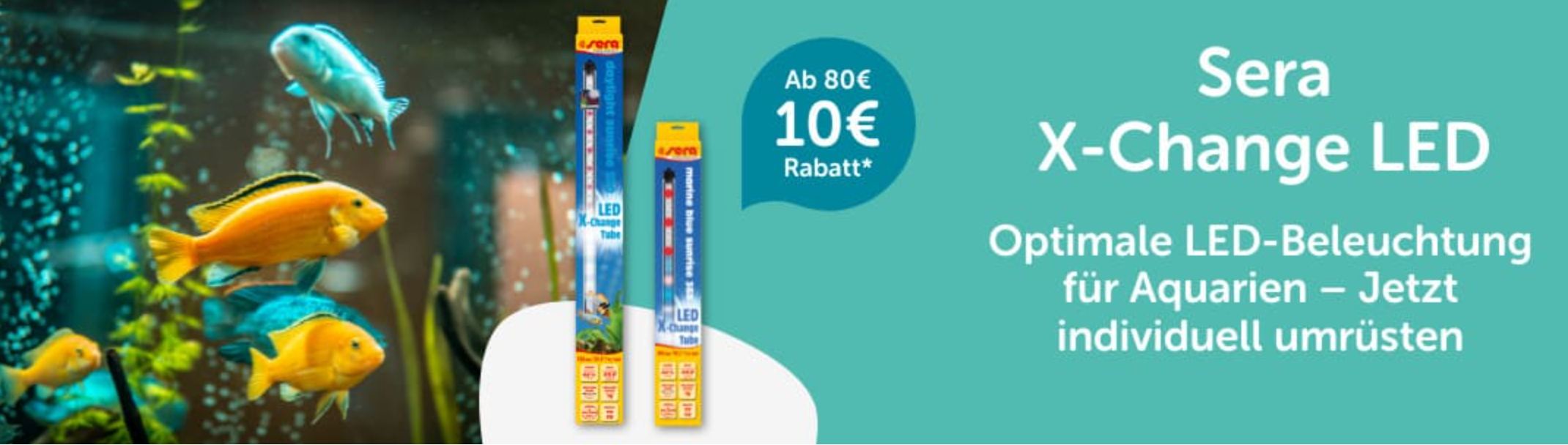 10 Euro Rabatt auf Aqua Sera LED Beleuchtung bei ZooRoyal